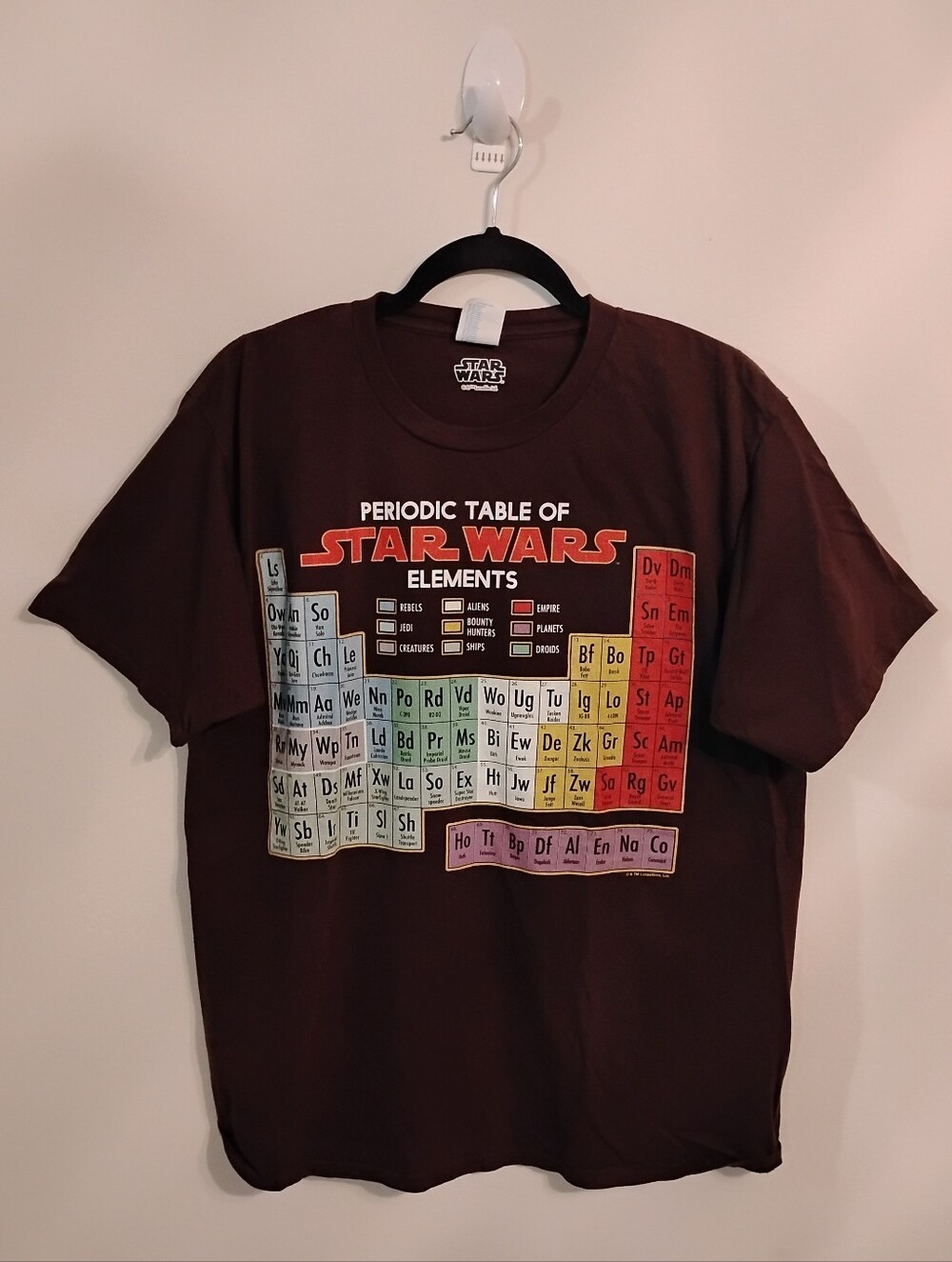 Official Star Wars Periodic Table of Elements Graphic T-Shirt